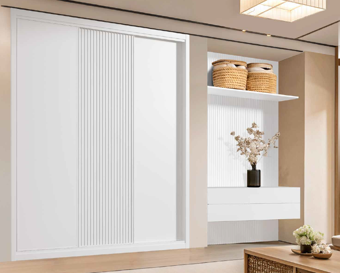 Serie 3 CARRILES – Liso Blanco con Palillería